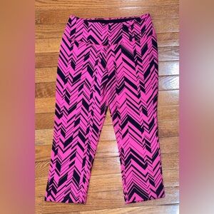 Nike  Pink and Black Patterned Leggings